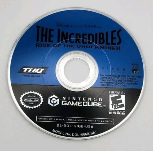 Incredibles: Rise of the Underminer (Nintendo GameCube, 2005) * Disc Only !