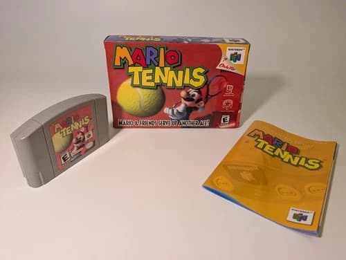 Mario Tennis - Nintendo 64 N64 - CIB - Authentic, Tested, Works - Complete