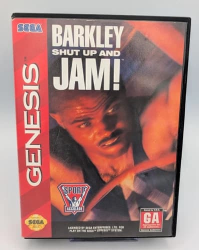 Barkley: Shut Up and Jam (Sega Genesis, 1993) - CIB Complete - Tested