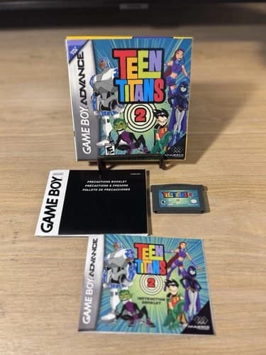 TEEN TITANS 2 COMPLETE CIB 2006 Authentic Nintendo Game Boy Advance GBA