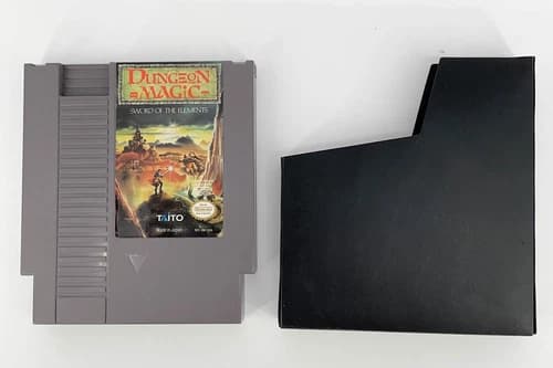 Dungeon Magic: Sword of the Elements (NES, 1989) Cartridge
