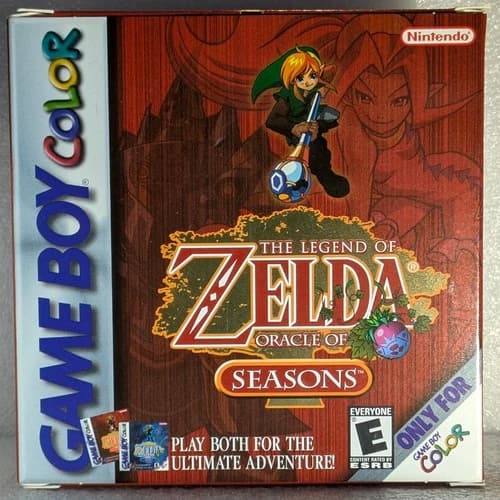 CIB, The Legend of Zelda: Oracle of Seasons, Foil Box Nintendo (Game Boy Color)