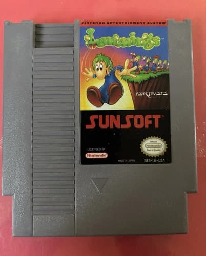 Lemmings Sunsoft Nintendo NES Game Cartridge NTSC-U/C (US/Canada)
