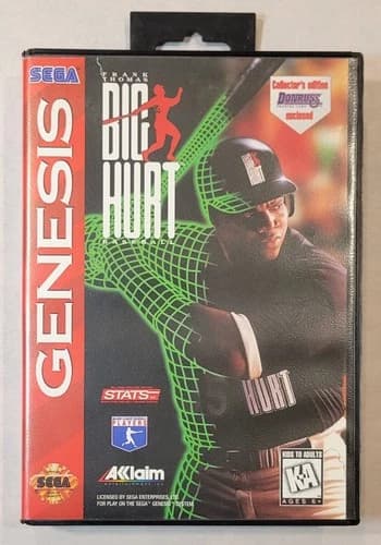 1995 Frank Thomas Big Hurt Baseball Sega Genesis Game Complete w/ Manual CIB