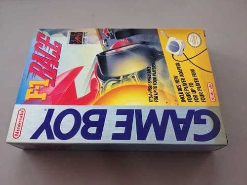 F-1 Race Nintendo Game Boy Complete CIB Big Box w/ 4-Player Adapter! Rare!