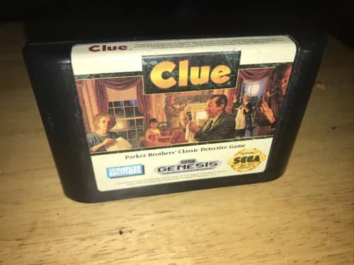 Clue (Sega Genesis, 1992) Working Game Only Free Shipping