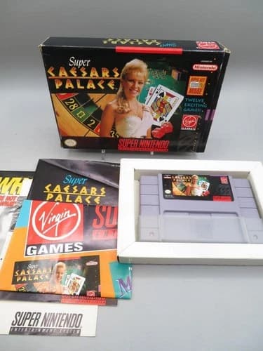 Super Nintendo SNES Super Caesars Palace Complete