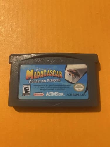 Madagascar Operation Penguin Gameboy Advance GBA Game 2005 Tested Authentic