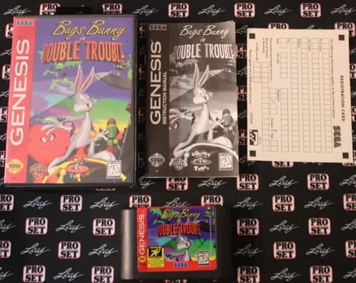 Bugs Bunny in Double Trouble (Sega Genesis, 1996) - COMPLETE IN BOX - Tested!