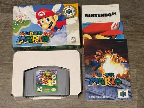 Super Mario 64 Player's Choice Nintendo 64 N64 Complete CIB Authentic Excellent