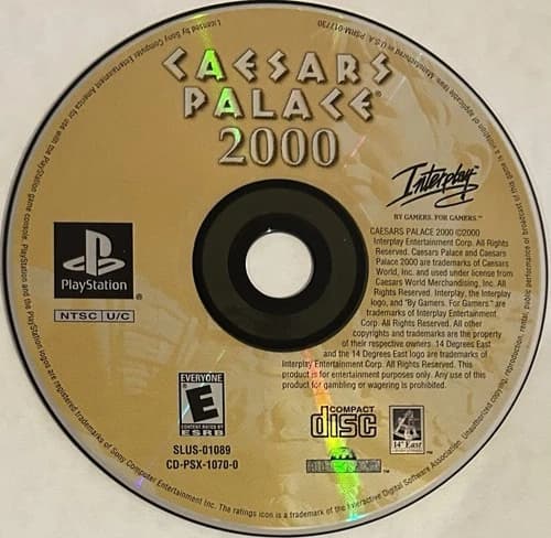 Caesar's Palace 2000 (Sony PlayStation 1, PS1) DISC ONLY | NO TRACKING | M1361