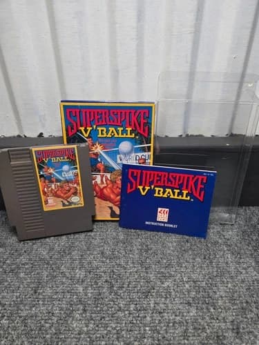Super Spike V'Ball NES Complete in Box CIB Nintendo Volleyball Game