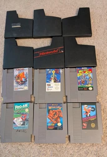 Pro-Am Archon Wall Street ExciteBike Spy Tecmo Wrestling NES Nintendo Tested