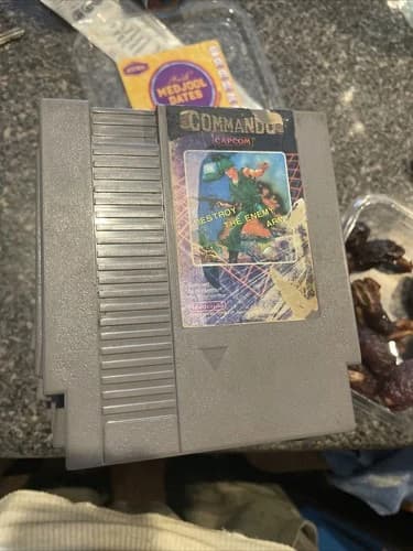 Capcom Commando Nintendo NES NTSC-U/C Game Cartridge Tested
