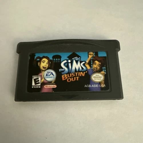 Sims Bustin' Out (Nintendo Game Boy Advance, 2003) Tested Authentic