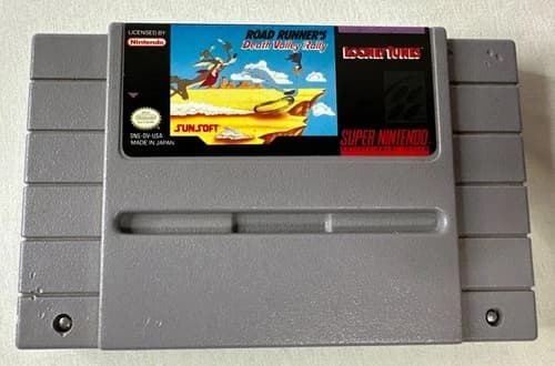 Road Runner's Death Valley Rally Super Nintendo SNES 1992 Tested Authentic