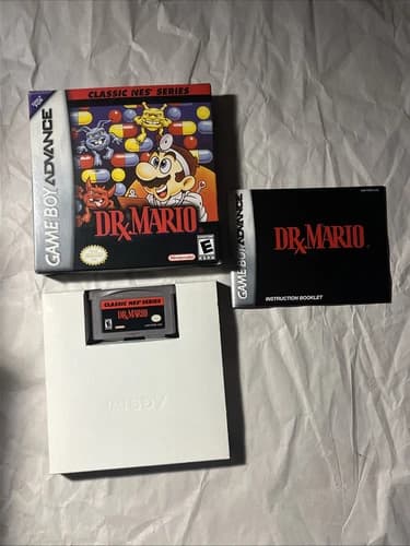 Dr. Mario Classic NES Series (Game Boy Advance GBA, 2004) Complete Box CIB
