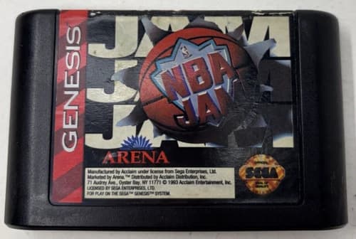 NBA JAM (Sega Genesis, 1995) Authentic Cartridge Only