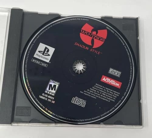 Wu-Tang: Shaolin Style (Sony Playstation PS1, 1999) AUTHENTIC! TESTED Disc Only