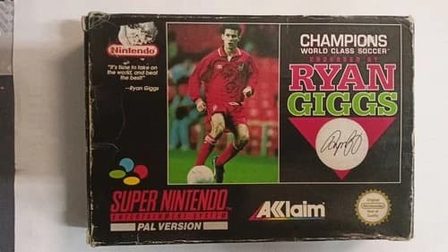 Super Nintendo SNES Game - Champions World Class Soccer Ryan Giggs - Good Condition!!!