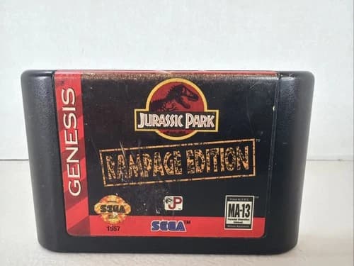 Sega Genesis Jurassic Park: Rampage Edition (1994) Authentic, Game Cart Only