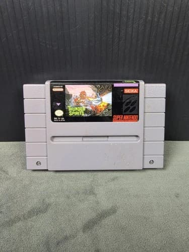 Super Nintendo Thunder Spirits SNES Tested Authentic Seika Game Only Tested A-1