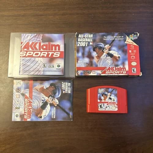 All-Star Baseball 2001 (Nintendo 64 N64) Complete - Tested - Authentic