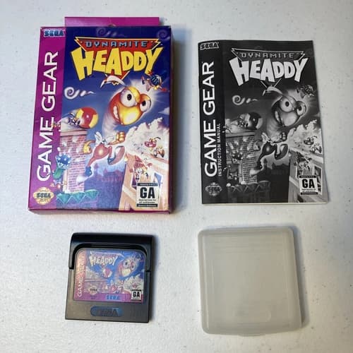 Sega Game Gear Dynamite Headdy Complete In Box GameGear Tested Working CIB