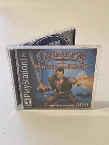 Crusaders of Might and Magic Playstation 1 PS1 Complete CIB Black Label VTG 2000