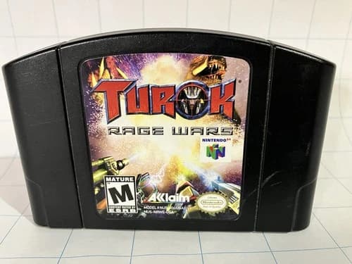 Turok Rage Wars Nintendo 64 N64 Black Cartridge 1999 Edition Authentic
