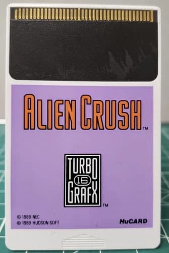 Alien Crush (TurboGrafx-16, TG16, 1989) NEC - Tested/Working - Cart Only - RARE!