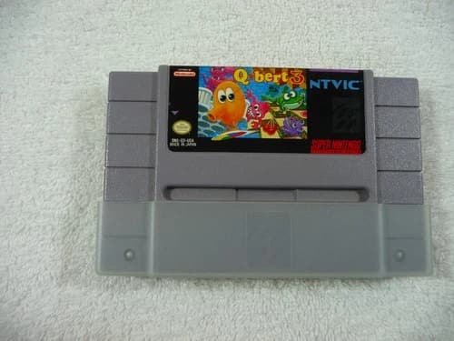 Q - Bert 3 Video Game Cartridge For Super Nintendo VG+