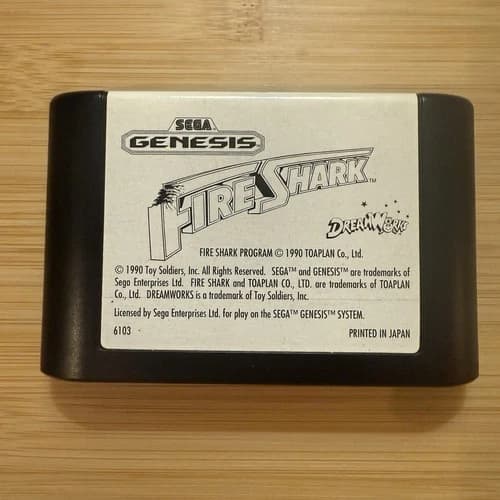 SEGA 💥 Fire Shark 💥 Genesis Cart Only Clean Tested Working Shmup Shooter 💎