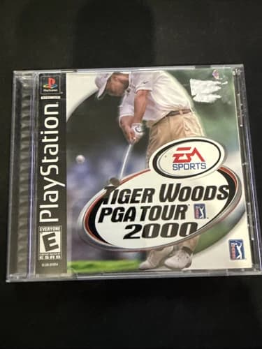 Tiger Woods PGA Tour 2000 (PS1 PlayStation 1) Complete w/ Manual CIB Black Label