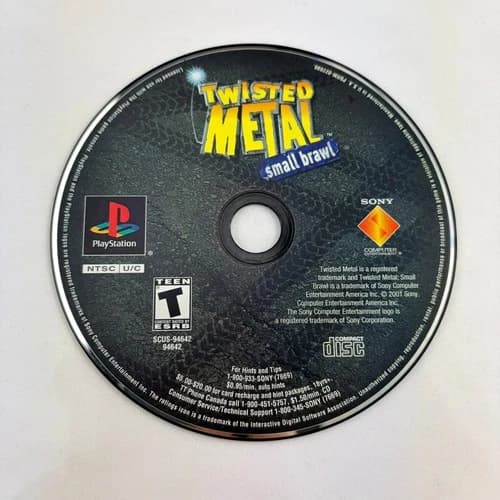 Twisted Metal: Small Brawl (Sony PlayStation 1, 2001) PS1 Disc Only Tested