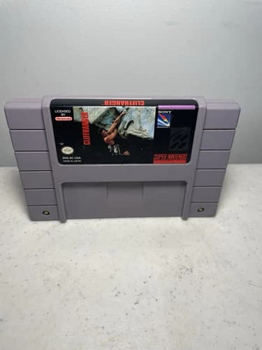 Cliffhanger Nintendo SNES 1993 Tested And Working