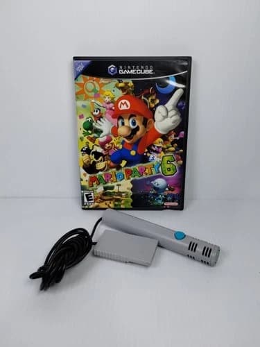 Mario Party 6 (Nintendo GameCube, 2004) CIB Complete w/ Microphone - Tested