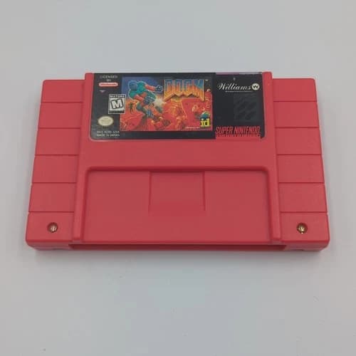 Doom Super Nintendo SNES Super Nintendo Authentic & Tested Red Cartridge