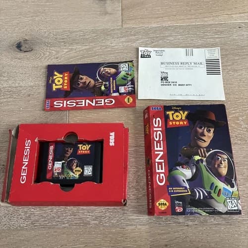 Disney's Toy Story Sega Genesis Complete In Box CIB Great Shape With Reg PU