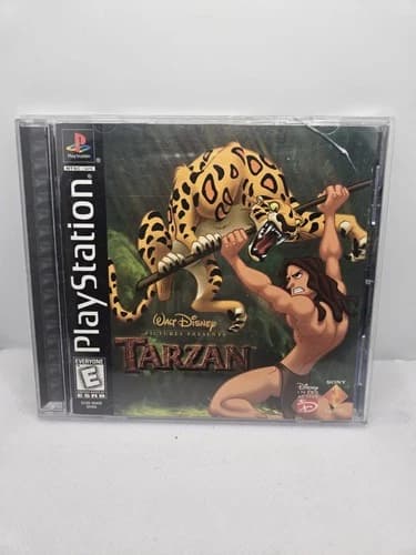 Tarzan Sony PlayStation 1 PS1 Black Label Complete CIB w/Manual - Tested & Works