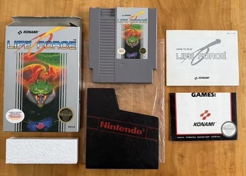 Life Force Complete in Box CIB w/Inserts! (Nintendo, NES 1988) Konami 🔥