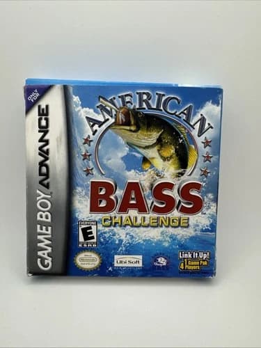 American Bass Challenge (Nintendo Game Boy Advance, 2001) CIB Manual, Game, Box