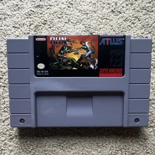 ATLUS Run Saber Super Nintendo SNES Game Cartridge SMS-RU-USA NTSC-U/C