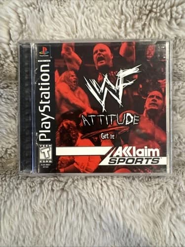WWF Attitude Get It PS1 PlayStation 1 Old School WWF WWE WCW Wrestling Game