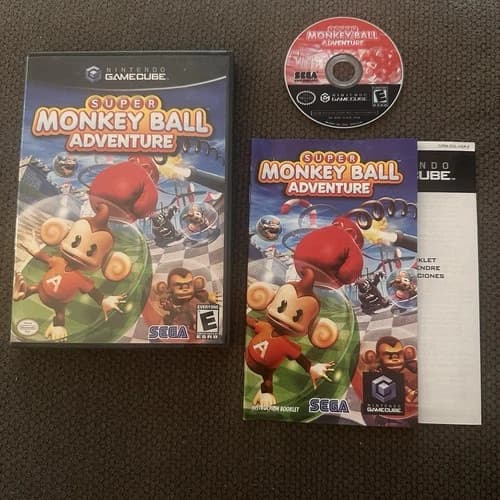 Super Monkey Ball Adventure (Nintendo GameCube, 2006) With Manual CIB