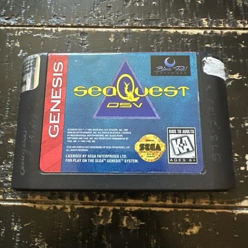 SeaQuest DSV Sega Genesis Game 1994 Cartridge Tested