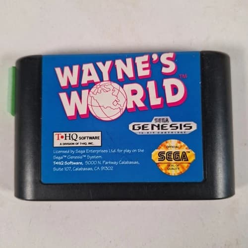 Waynes World Sega Genesis Video Game NTSC AMERICAN CARTRIDGE ONLY