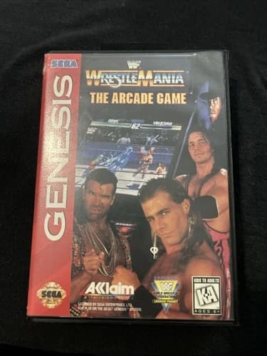 Sega Genesis Wrestlemaina The Arcade Game In Box With Manual Tested