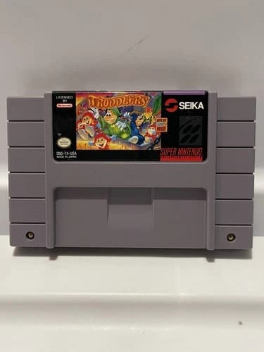 Troddlers (Super Nintendo Entertainment System, 1993) Authentic - TESTED