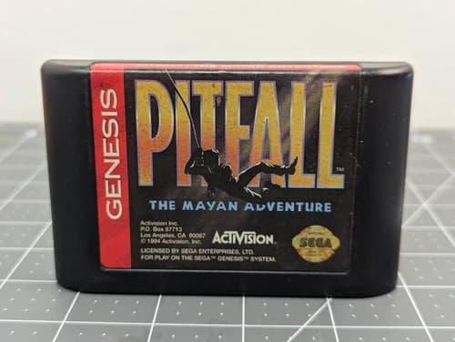 Pitfall: The Mayan Adventure Sega Genesis Cartridge Only Tested Free Shipping